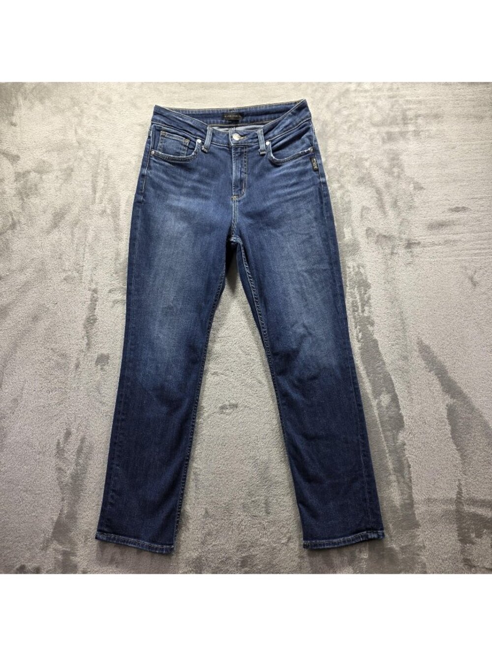 Silver Jeans Co Jeans Womens 30x29 Blue Denim Avery Straight Stretch Mid Rise